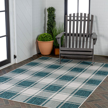 Sabine Traditional Farmhouse Bold Gingham Area Rug